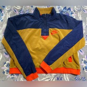 Nike Blue and Tan Jacket with Red Accents